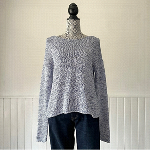 Lord & Taylor Marled Knit Boat Neck Sweater Size M